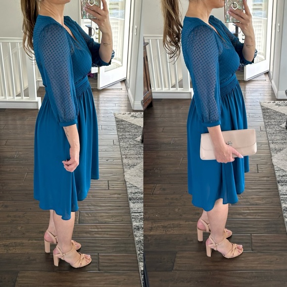 Anthropology HD in Paris Royal Blue Dress Size 8 NWT - Picture 8 of 11